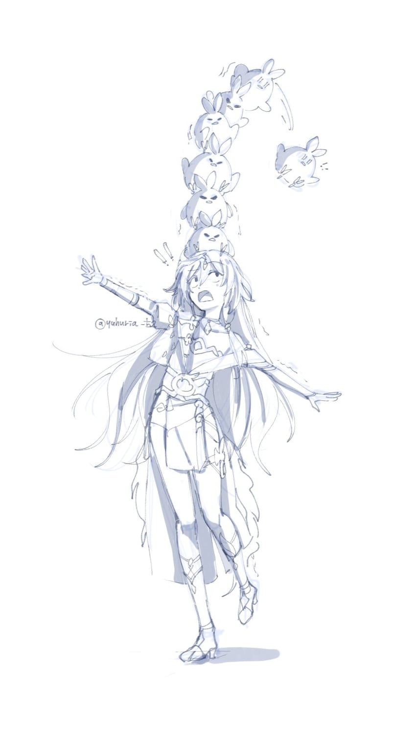 herrscher of sentience and jingwei (honkai and 1 more) drawn by yuhuria_52