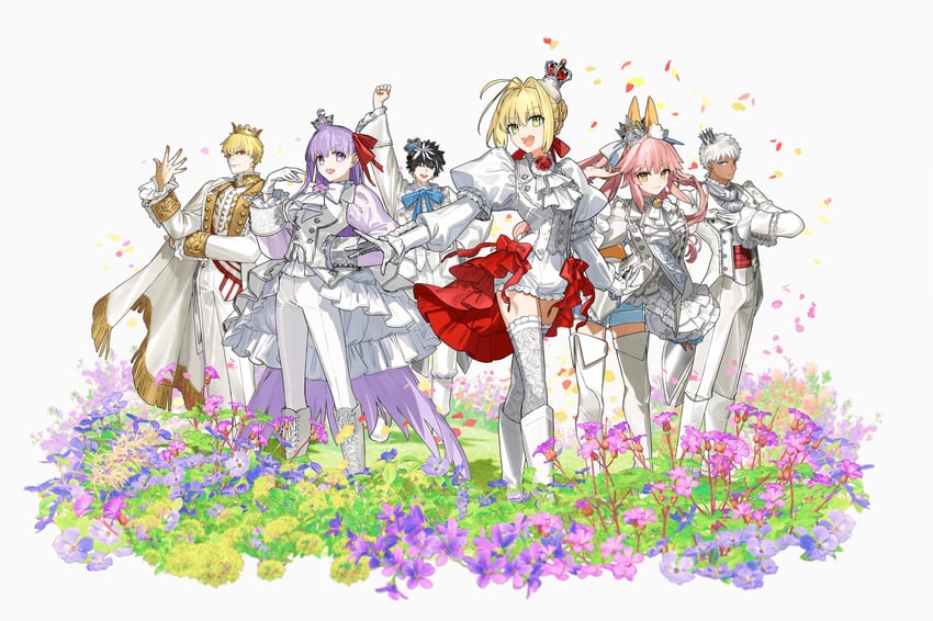 tamamo, nero claudius, gilgamesh, tamamo no mae, archer, and 2 more (fate and 3 more) drawn by wada_arco