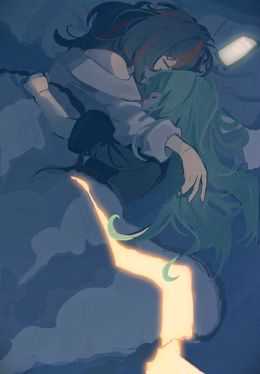 zhu yuan and qingyi (zenless zone zero) drawn by mou_zi_ran