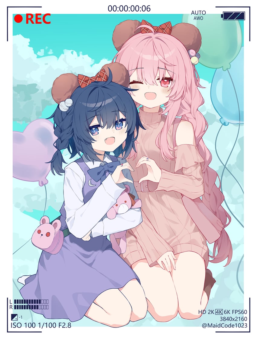 matsuzaka satou and koube shio (happy sugar life) drawn by maidcode1023