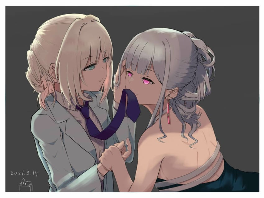 ak-12 and an-94 (girls' frontline) drawn by purinmeow