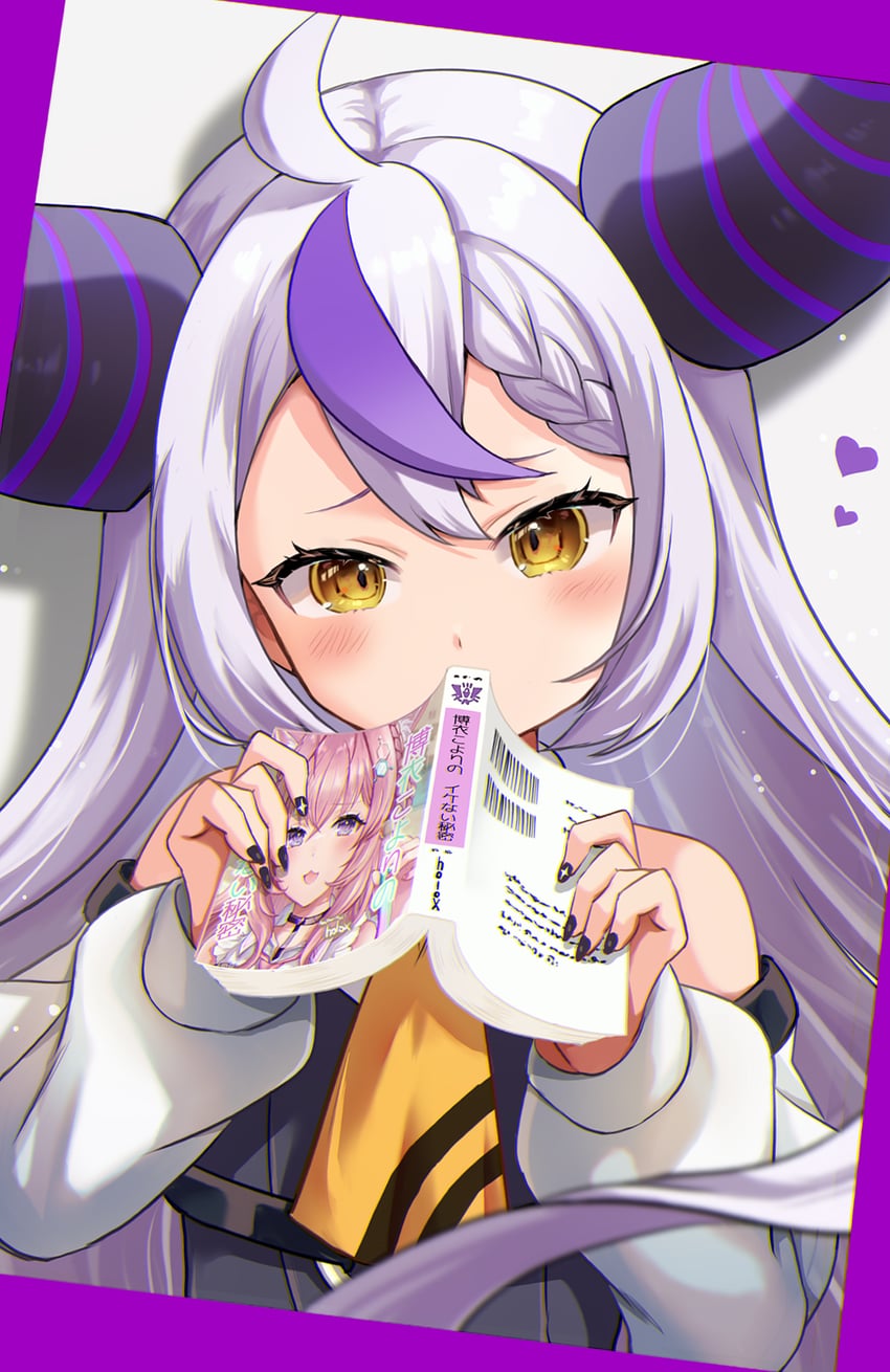 la+ darknesss and hakui koyori (hololive) drawn by kudoukudokudo