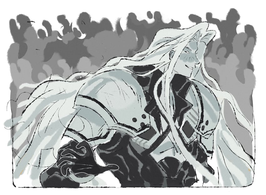 sephiroth (final fantasy and 1 more) drawn by jaysoysaucee