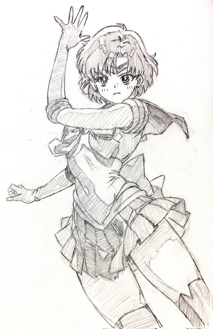 mizuno ami and sailor mercury (bishoujo senshi sailor moon) drawn by i4teruz