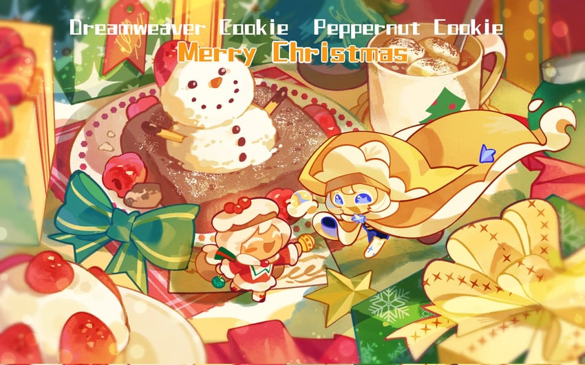 peppernut cookie and dreamweaver cookie (cookie run and 1 more) drawn by bradyclaph83904