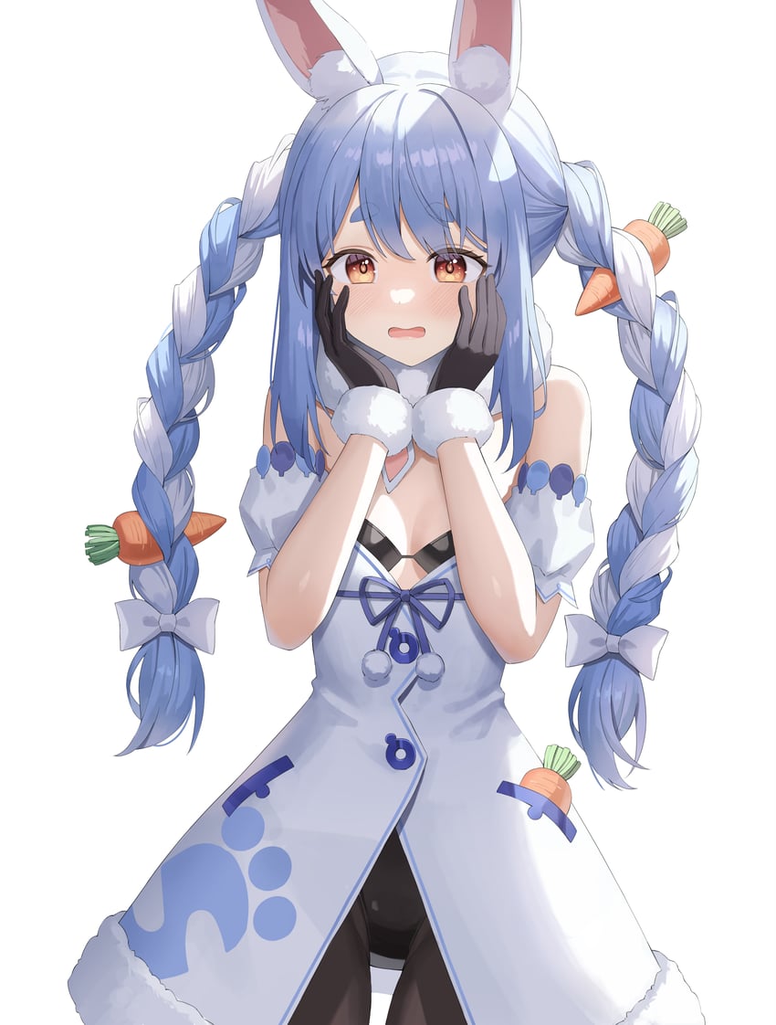 usada pekora and don-chan (hololive) drawn by beomko