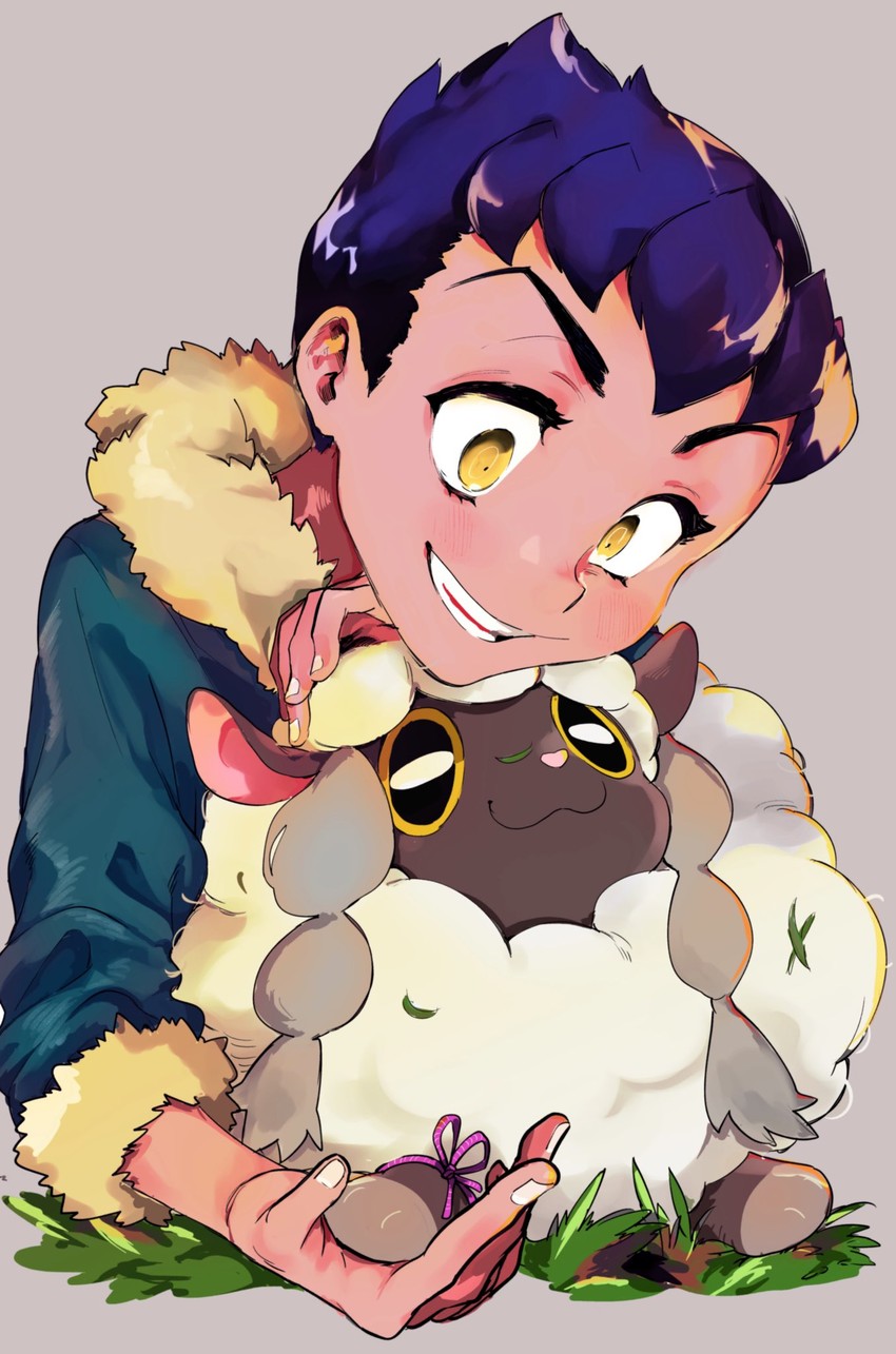 hop and wooloo (pokemon and 1 more) drawn by g6_(jiiroku)