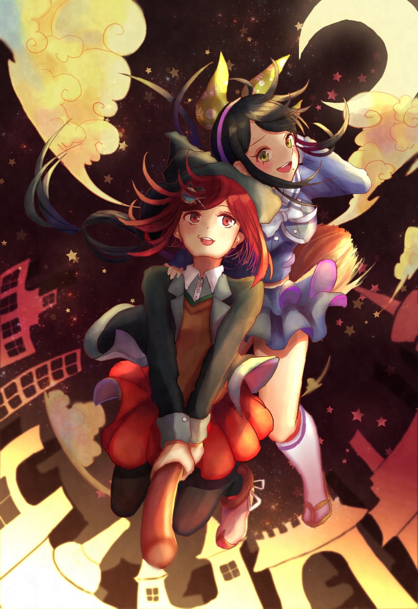 yumeno himiko and chabashira tenko (danganronpa and 1 more) drawn by touko_(color-palette)