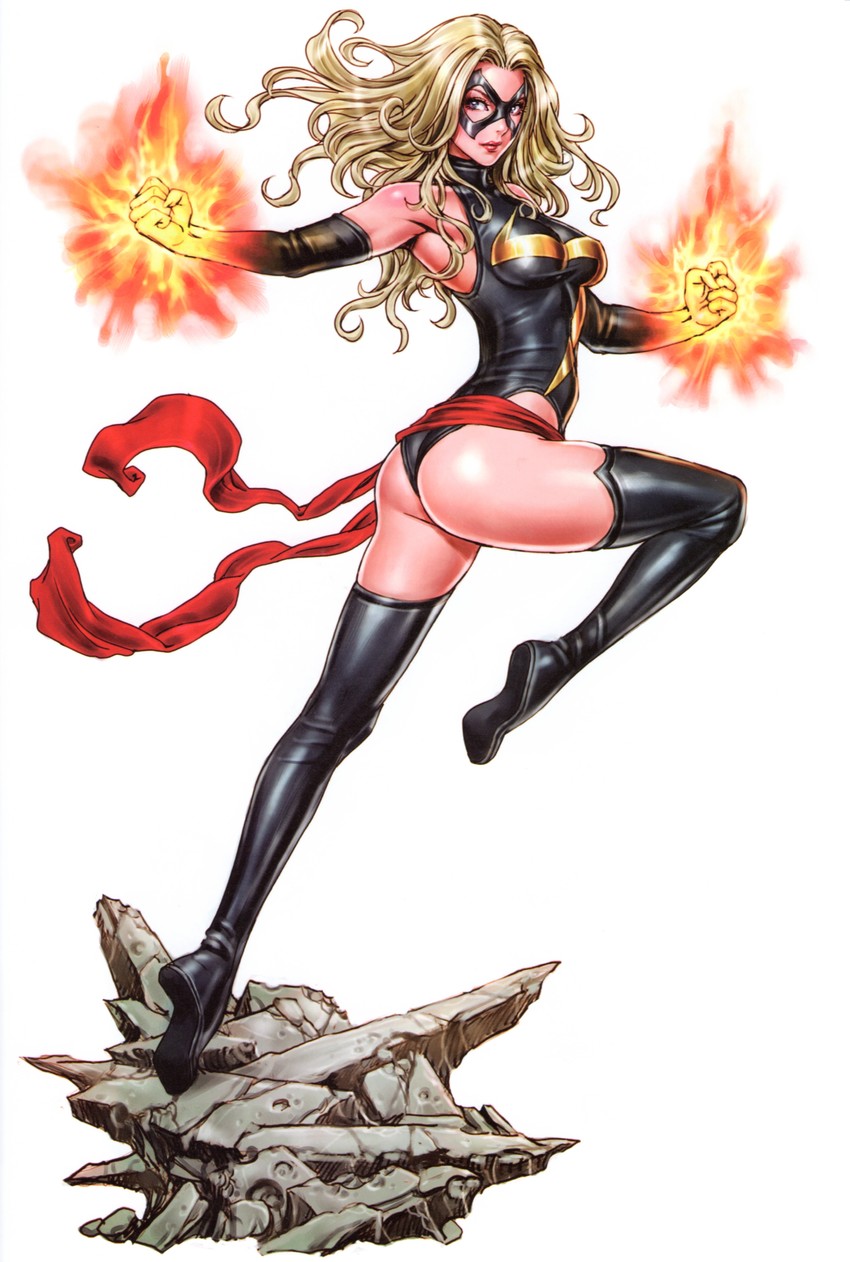ms. marvel, carol danvers, and carol susan jane danvers (marvel and 2 more) drawn by yamashita_shun'ya