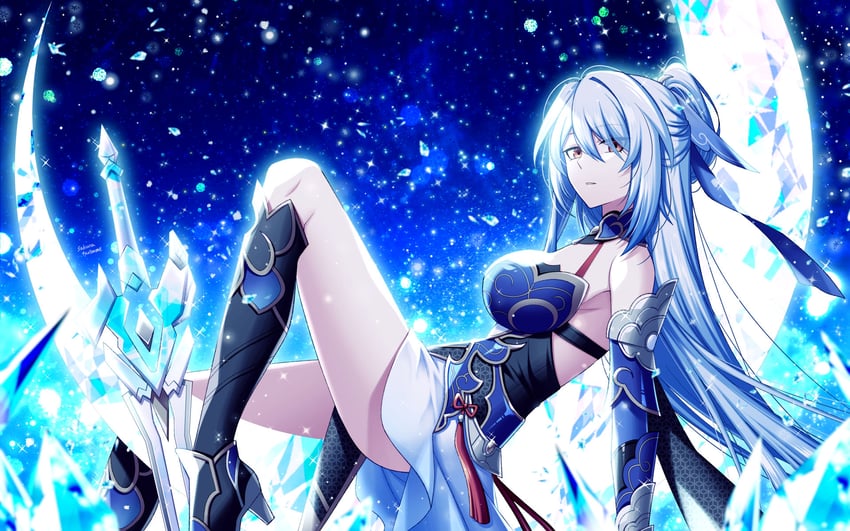 jingliu (honkai and 1 more) drawn by sakura_tsubame