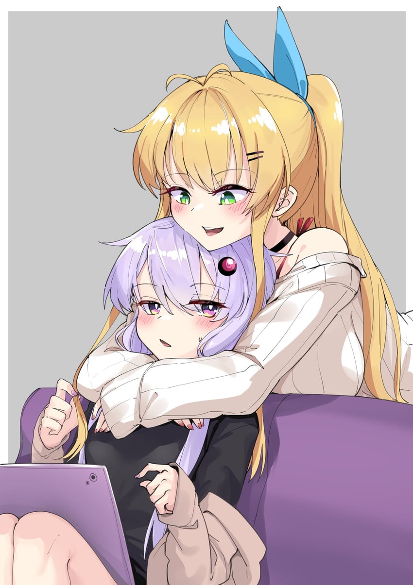 yuzuki yukari and tsurumaki maki (vocaloid and 2 more) drawn by zooanime