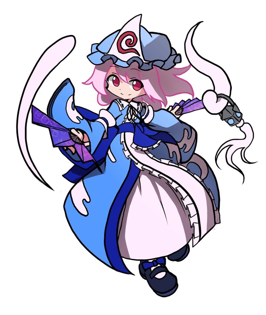 saigyouji yuyuko (touhou and 1 more) drawn by shinmon_akika