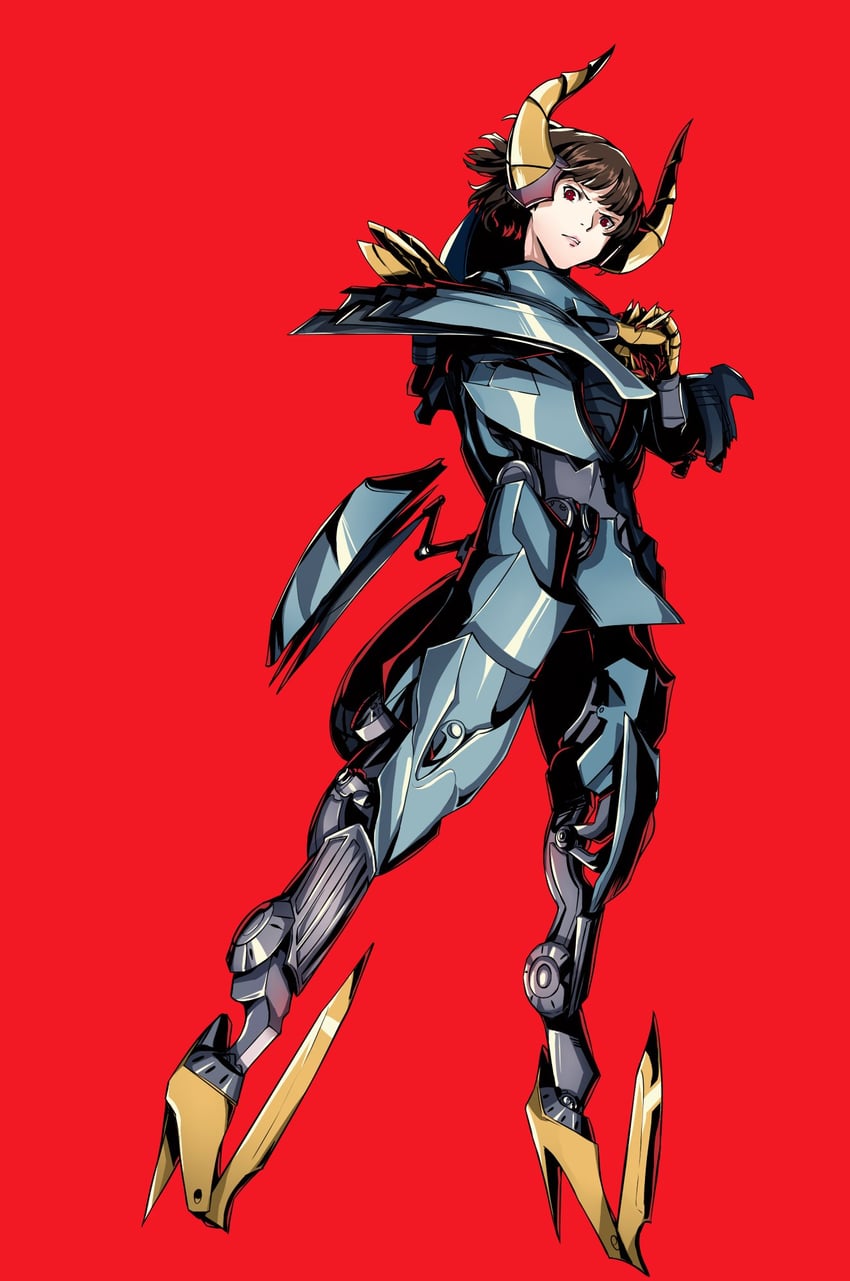 niijima makoto and anat (persona and 2 more) drawn by pancakesorting