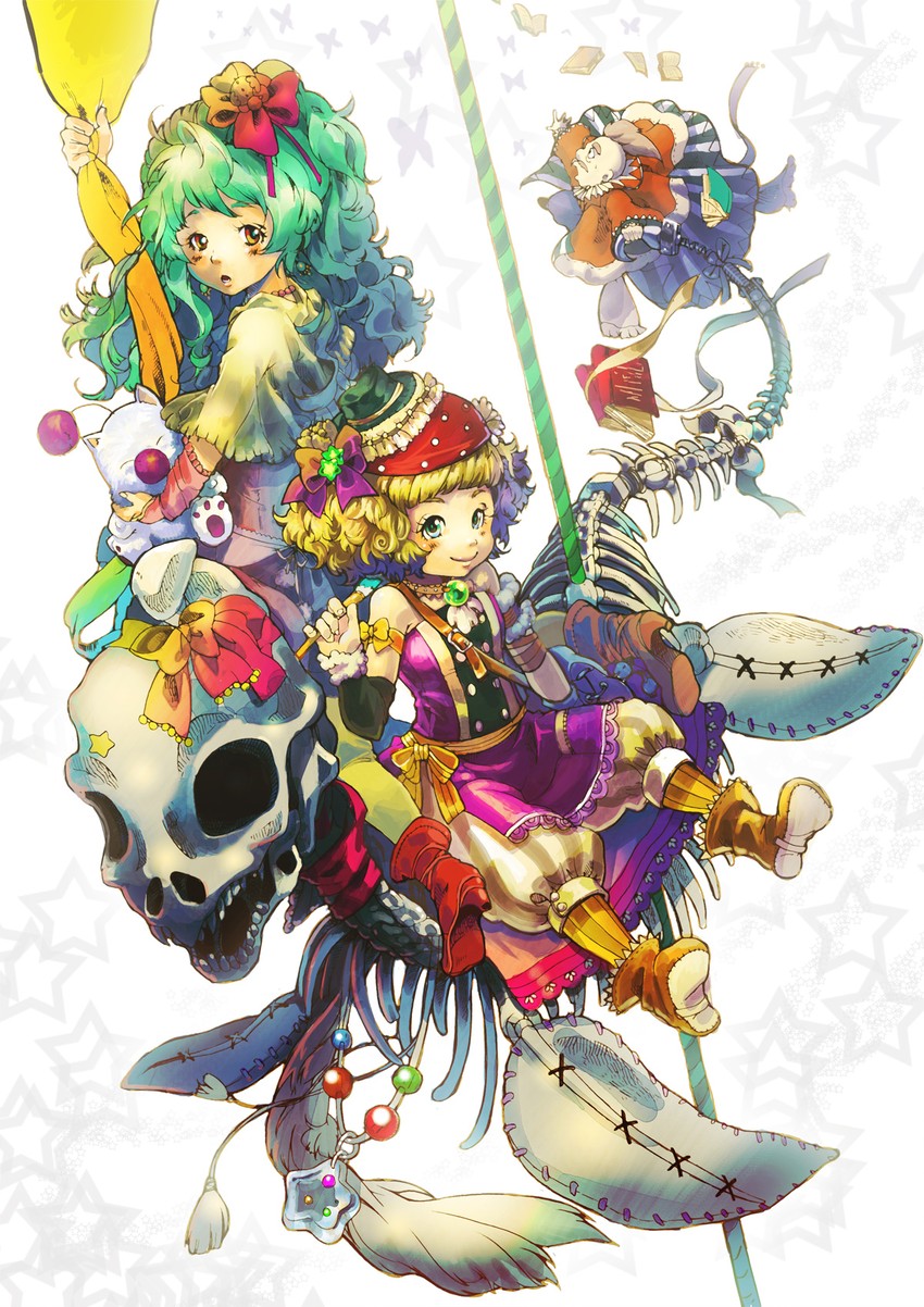 terra branford, moogle, relm arrowny, and strago magus (final fantasy and 1 more) drawn by seiji1209
