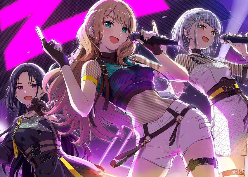 fran, kana, and miho (idoly pride) drawn by ayano_yuu_(sonma_1426)