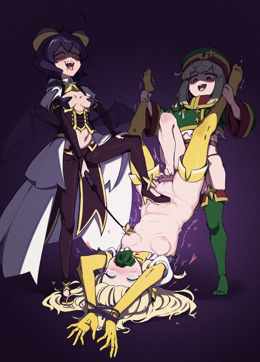 hiiragi utena, magia baiser, araga kiwi, leoparde, tenkawa kaoruko, and 1 more (mahou shoujo ni akogarete) drawn by user_reyu3237