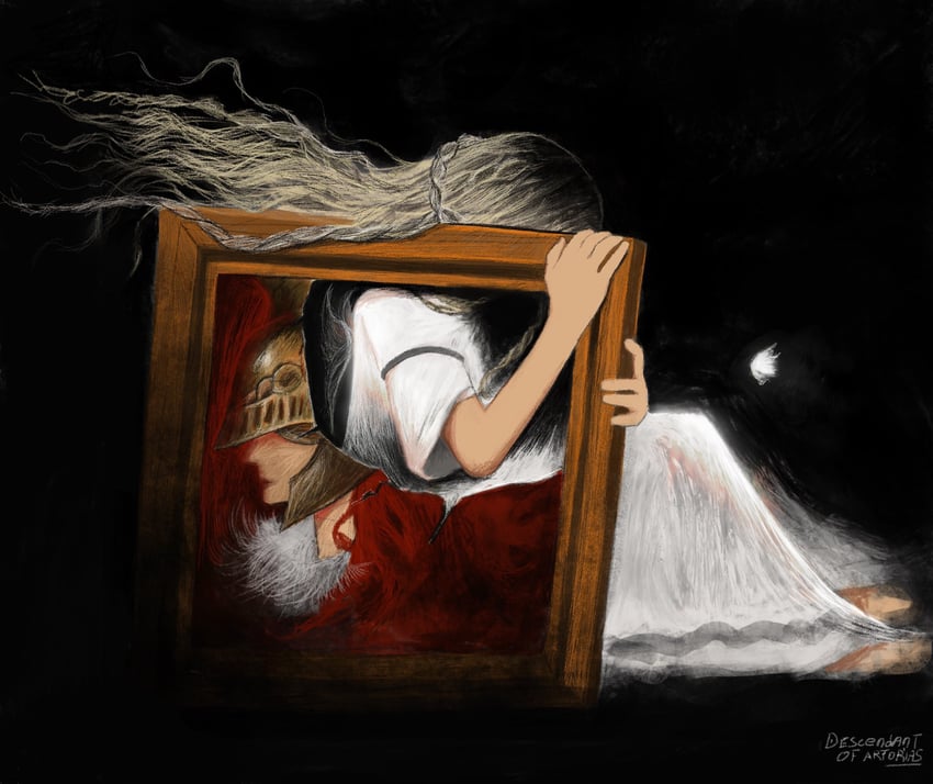 malenia blade of miquella and miquella (elden ring) drawn by hotoi6