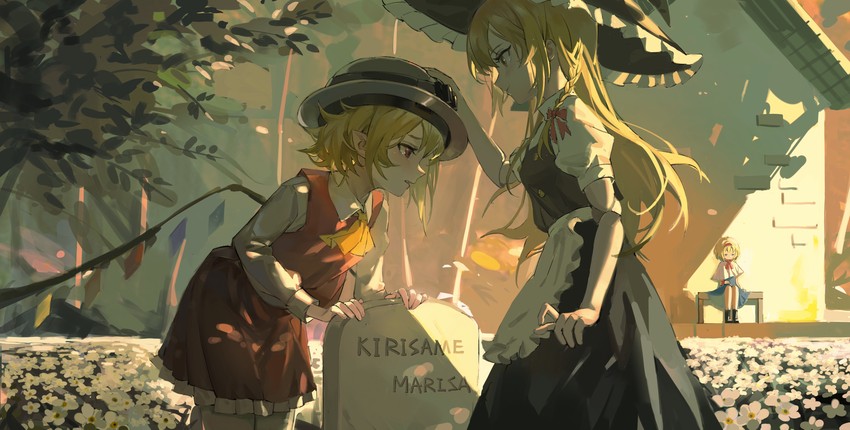 kirisame marisa, flandre scarlet, and alice margatroid (touhou) drawn by reset