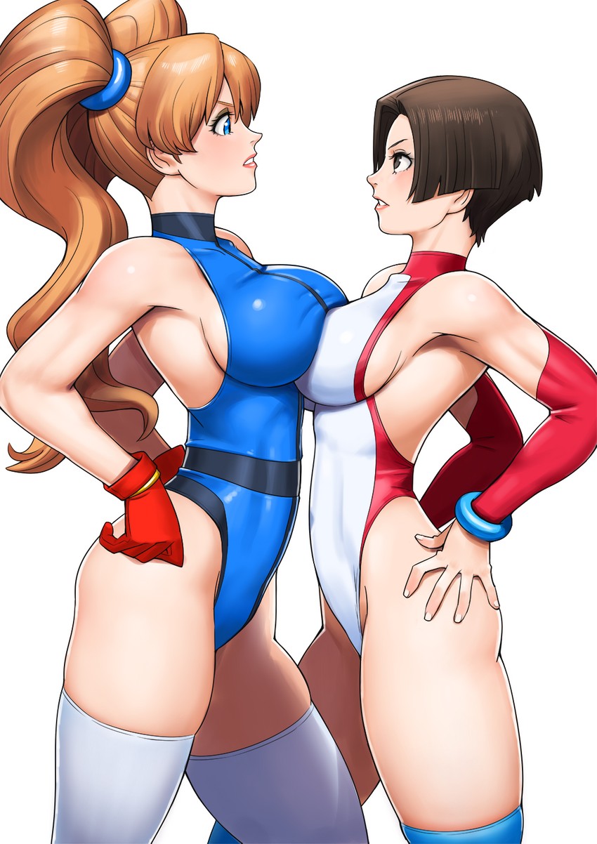 sharon les halles and kotobuki makoto (numan athletics and 1 more) drawn by shigenobu