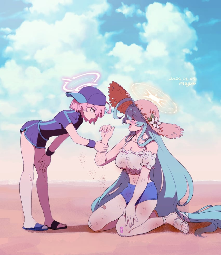 hoshino and yume (blue archive) drawn by tama_(tm_suac)