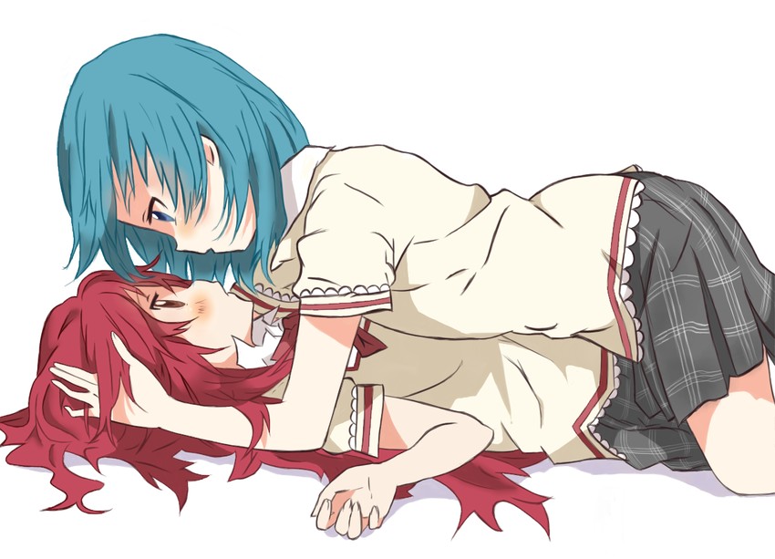 miki sayaka and sakura kyoko (mahou shoujo madoka magica) drawn by solaryu