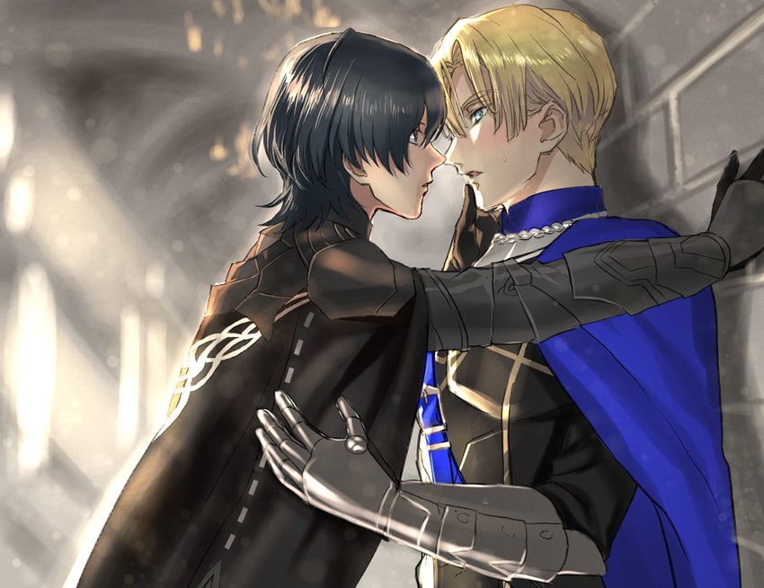 dimitri alexandre blaiddyd and male byleth (fire emblem and 1 more) drawn by yoshida_bd
