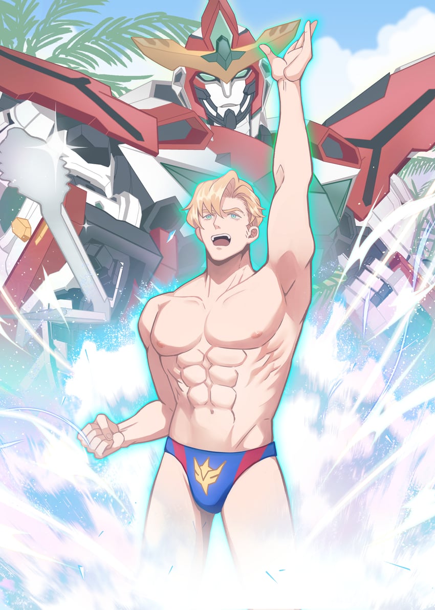 lewis smith and bravern (yuuki bakuhatsu bang bravern) drawn by haruri_fbje
