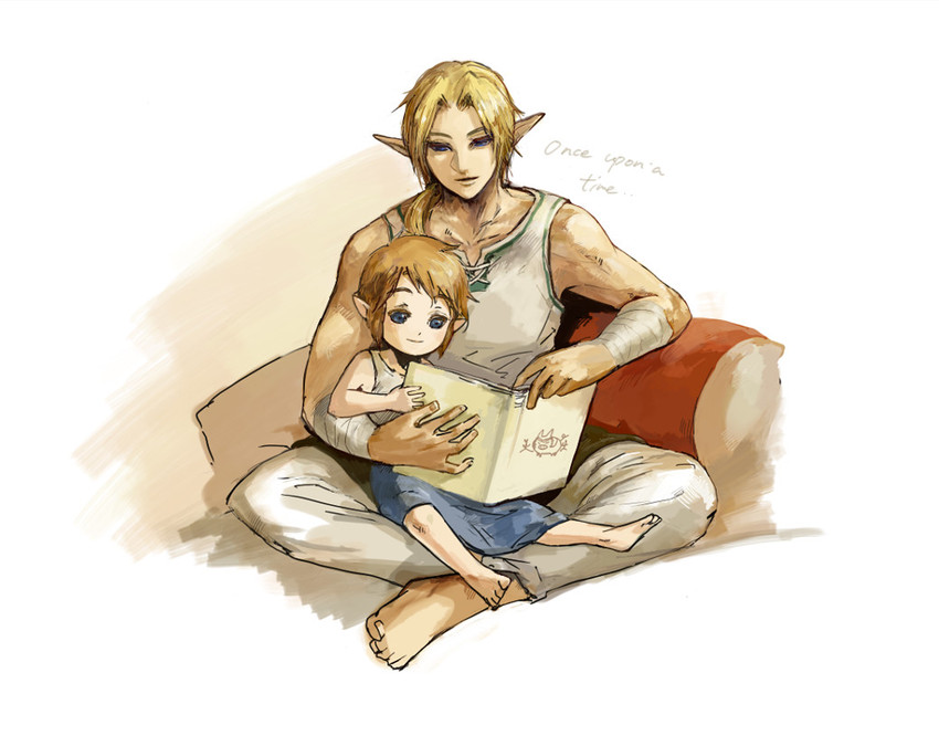 link and young link (the legend of zelda) drawn by 16167mono