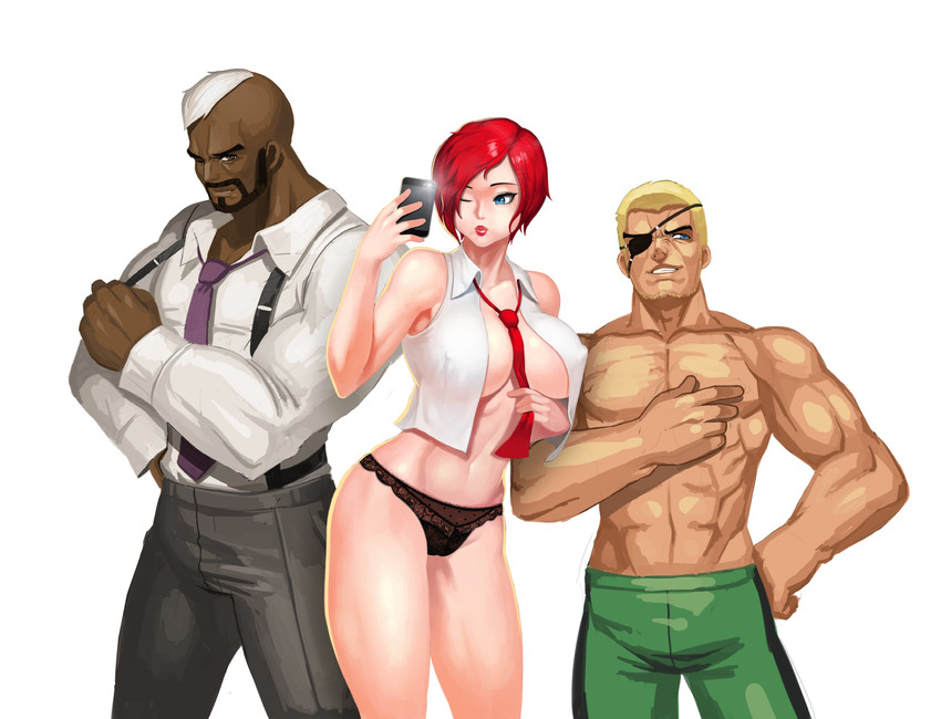 vanessa, ramon, and seth (the king of fighters) drawn by ah-lyong_lee