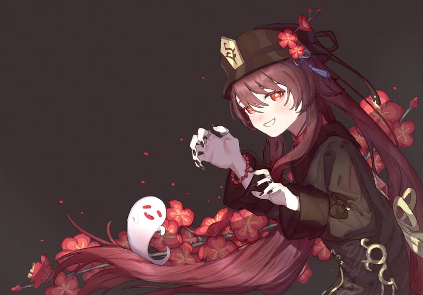 hu tao and boo tao (genshin impact) drawn by suito_mei