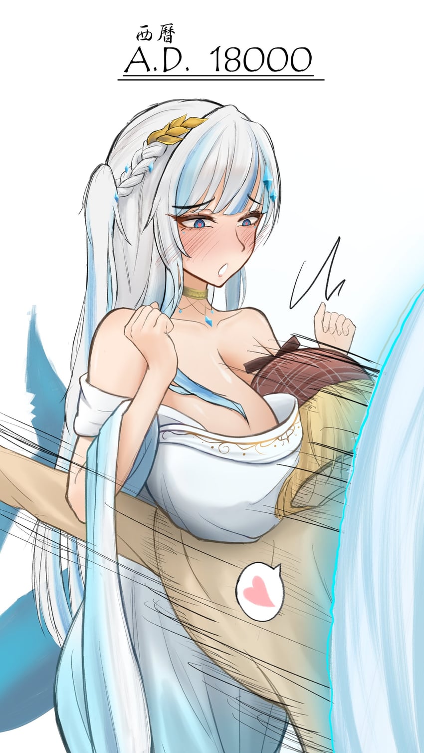 gawr gura and watson amelia (hololive and 1 more) drawn by elsten