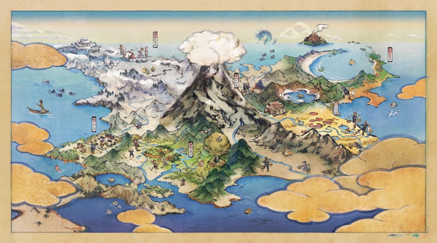 psyduck, gyarados, shinx, starly, spheal, and 6 more (pokemon and 1 more) drawn by iribi_you