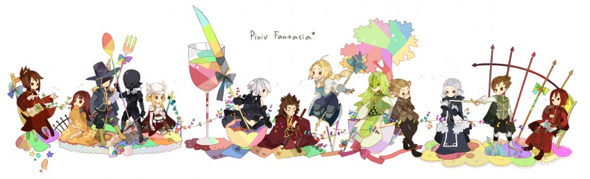 elaine and yata (pixiv fantasia and 1 more) drawn by sumisu_(rinsumi)
