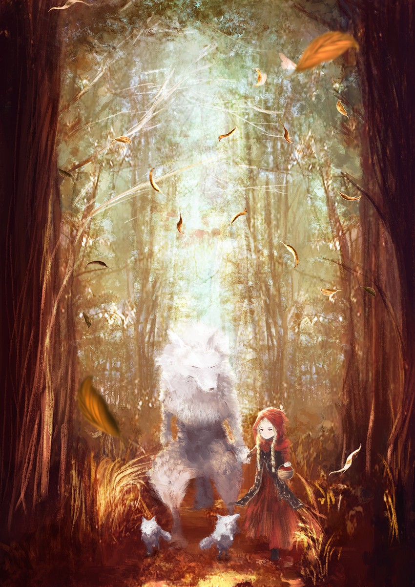 little red riding hood and big bad wolf (little red riding hood) drawn by popopo_(popopo5656)