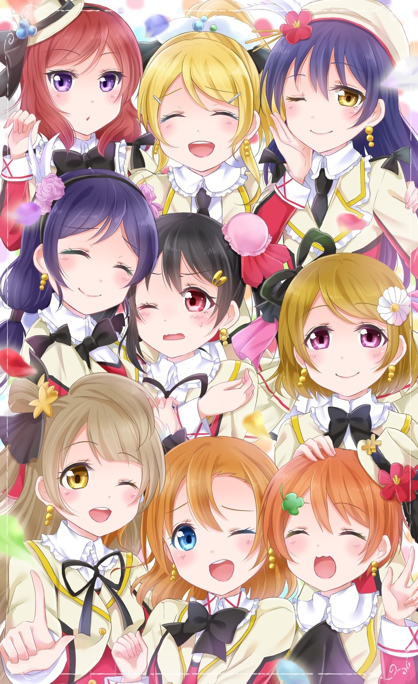 nishikino maki, tojo nozomi, sonoda umi, yazawa nico, ayase eli, and 4 more (love live! and 2 more) drawn by mashuhope_(chinesere)