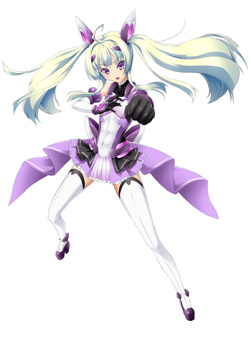 amakubo yuri and exs-tia flora (kouyoku senki exs-tia) drawn by funase36