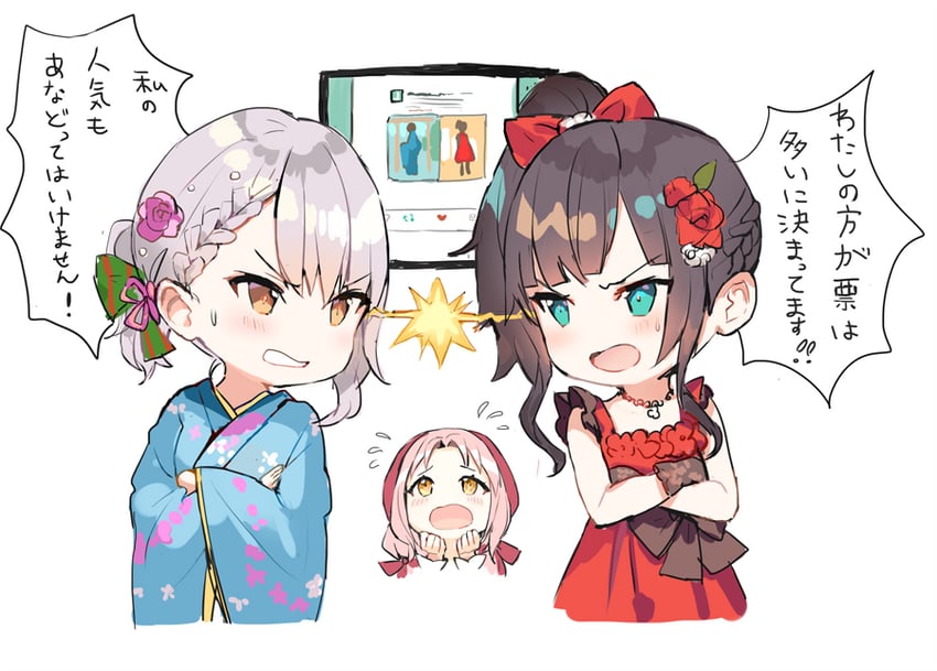tsutsukakushi seika, uzurano toe, and inari rin (twitter and 1 more) drawn by momoko_(momopoco)