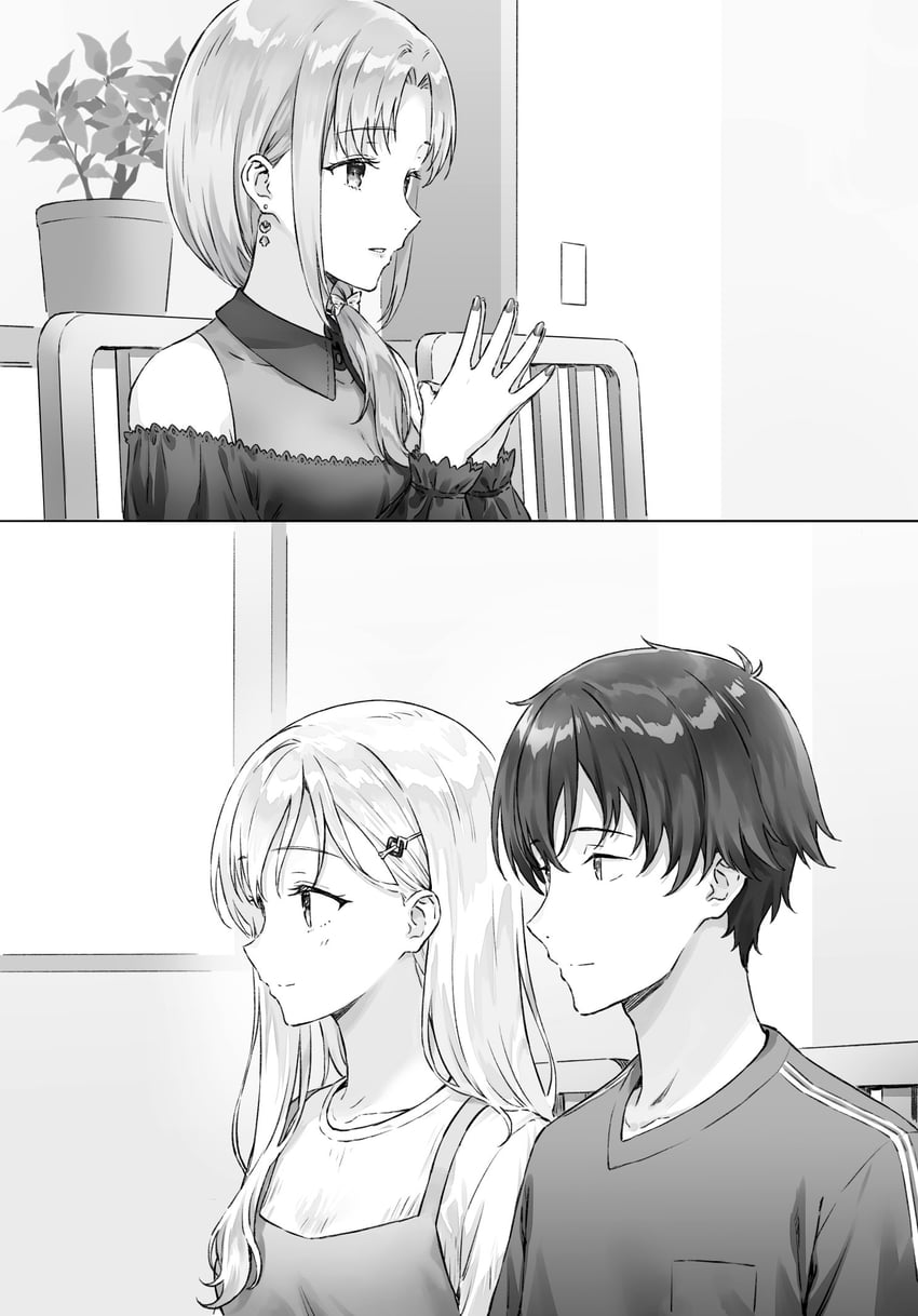 ayase saki, asamura yuuta, and ayase akiko (gimai seikatsu) drawn by hiten_(hitenkei)