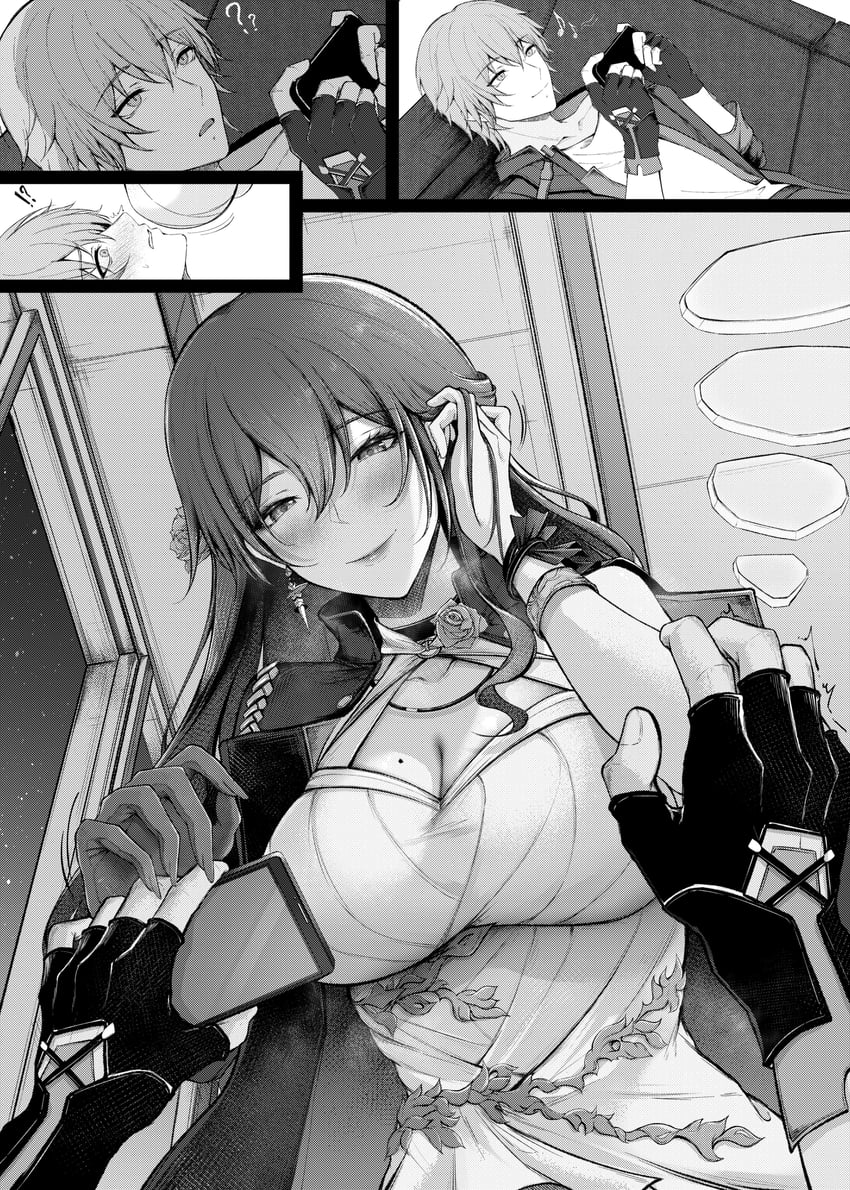 trailblazer, caelus, and himeko (honkai and 1 more) drawn by aisutei