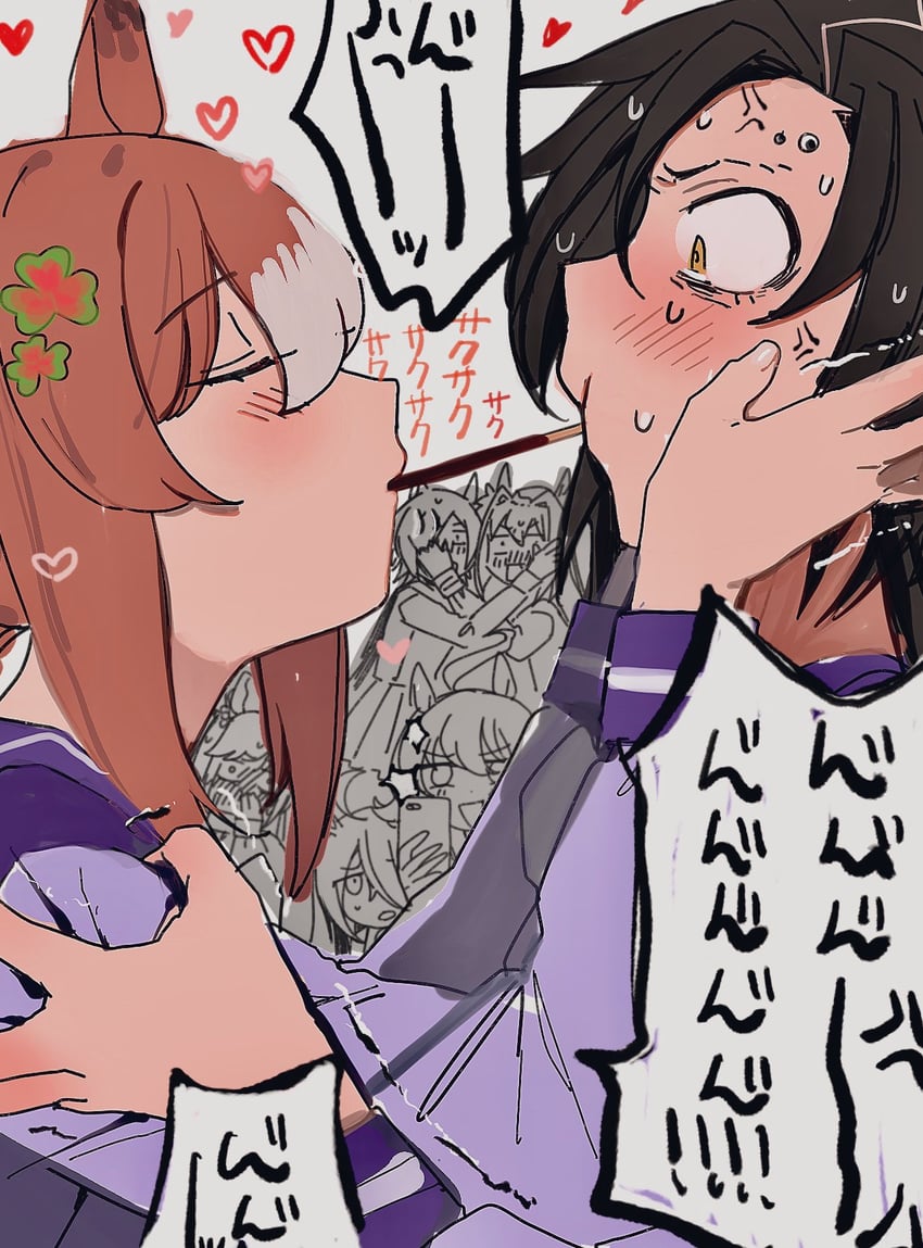agnes tachyon, manhattan cafe, daiwa scarlet, vodka, agnes digital, and 2 more (umamusume) drawn by sumirebatake