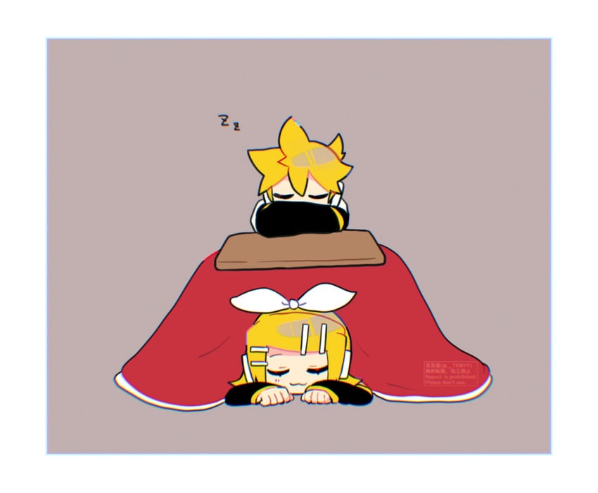 kagamine rin and kagamine len (vocaloid) drawn by takamiya_yuu