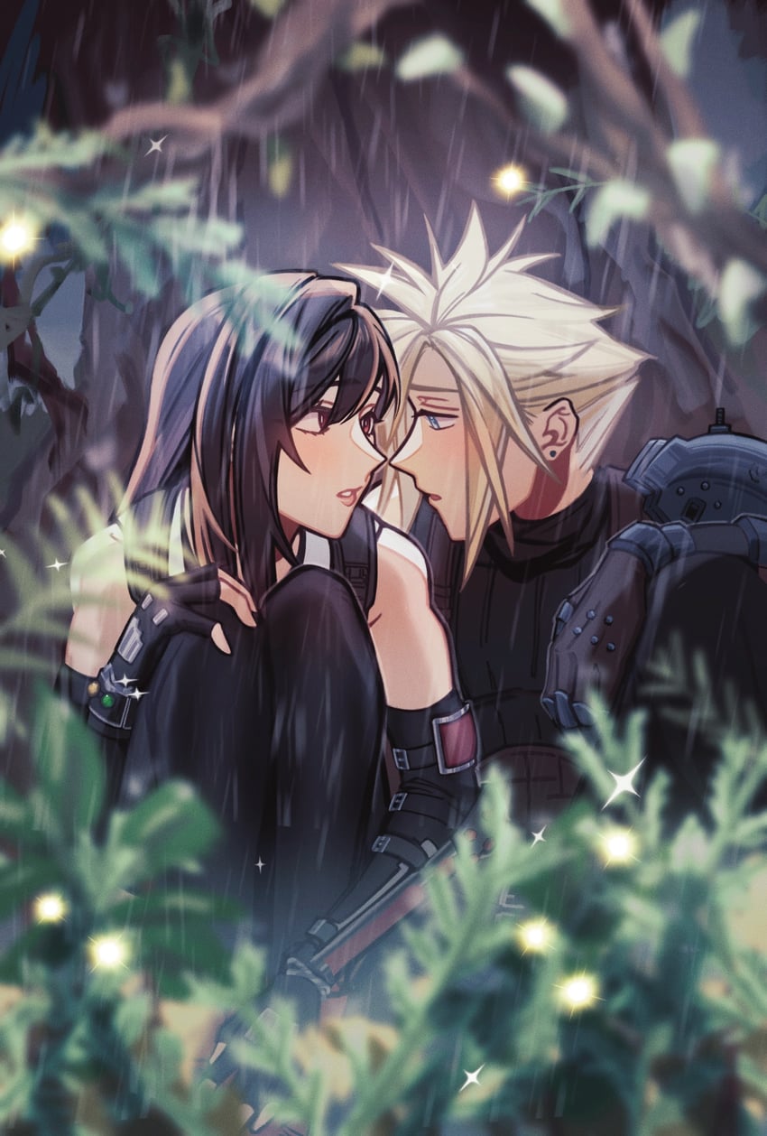 tifa lockhart and cloud strife (final fantasy and 3 more) drawn by seilidare