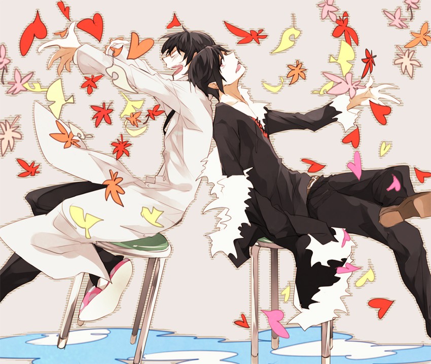 orihara izaya and kishitani shinra (durarara!!) drawn by yone_(kaguudou)