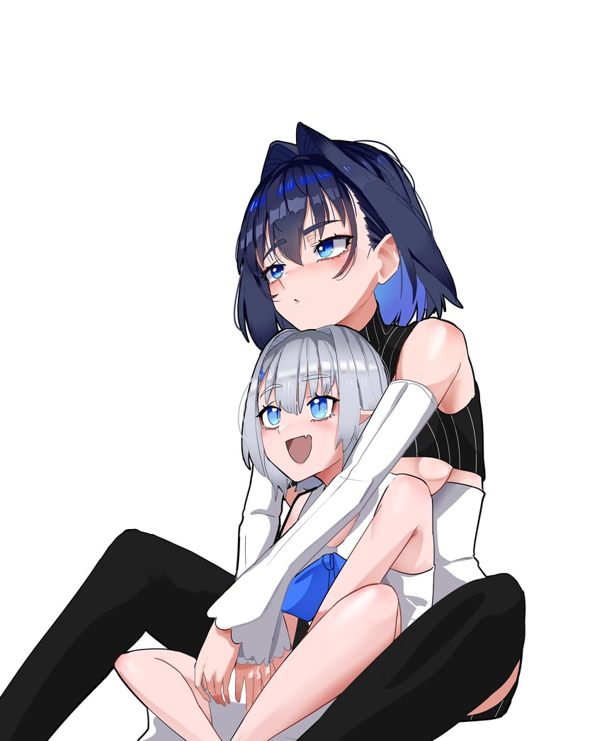 ouro kronii and boros (hololive and 1 more) drawn by daaku_(koizumi_arata)