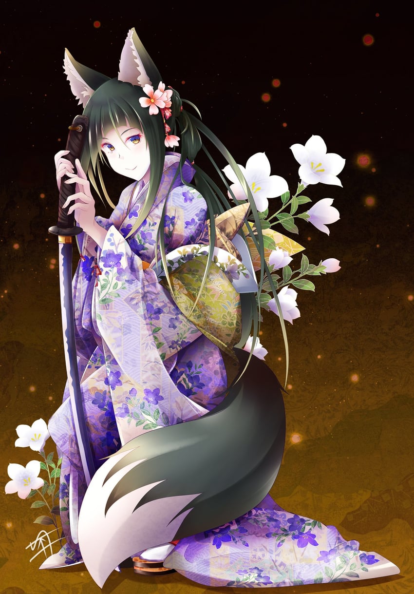 kitsunegasaki tametsugu (tenka hyakken) drawn by fudo_shin