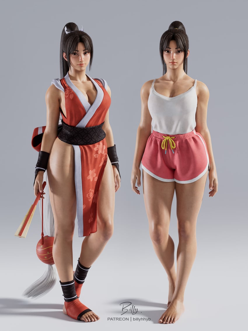 shiranui mai (street fighter and 3 more) drawn by billyhhyb