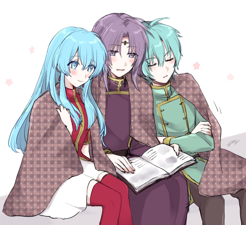 eirika, ephraim, and lyon (fire emblem and 1 more) drawn by misato_hao
