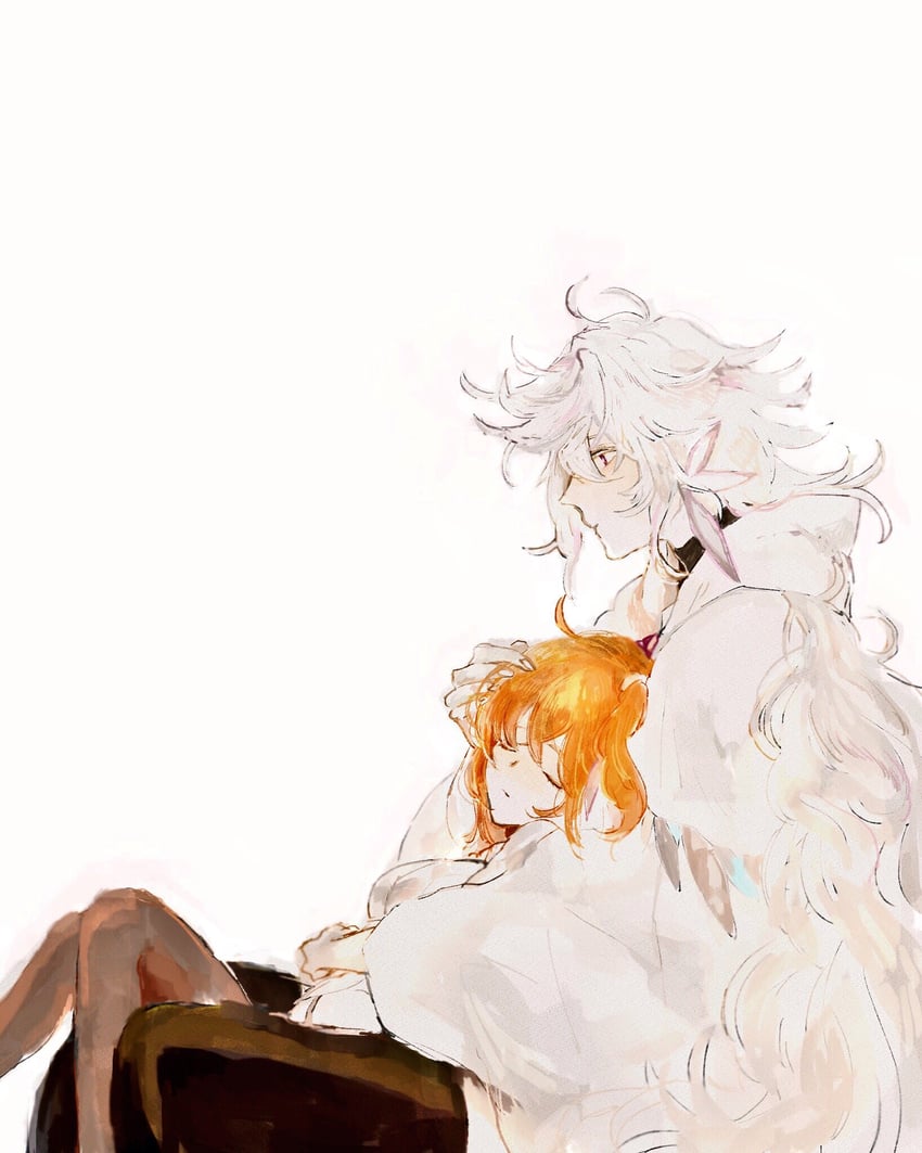 fujimaru ritsuka and merlin (fate and 1 more) drawn by fuwafuwa_no_inu