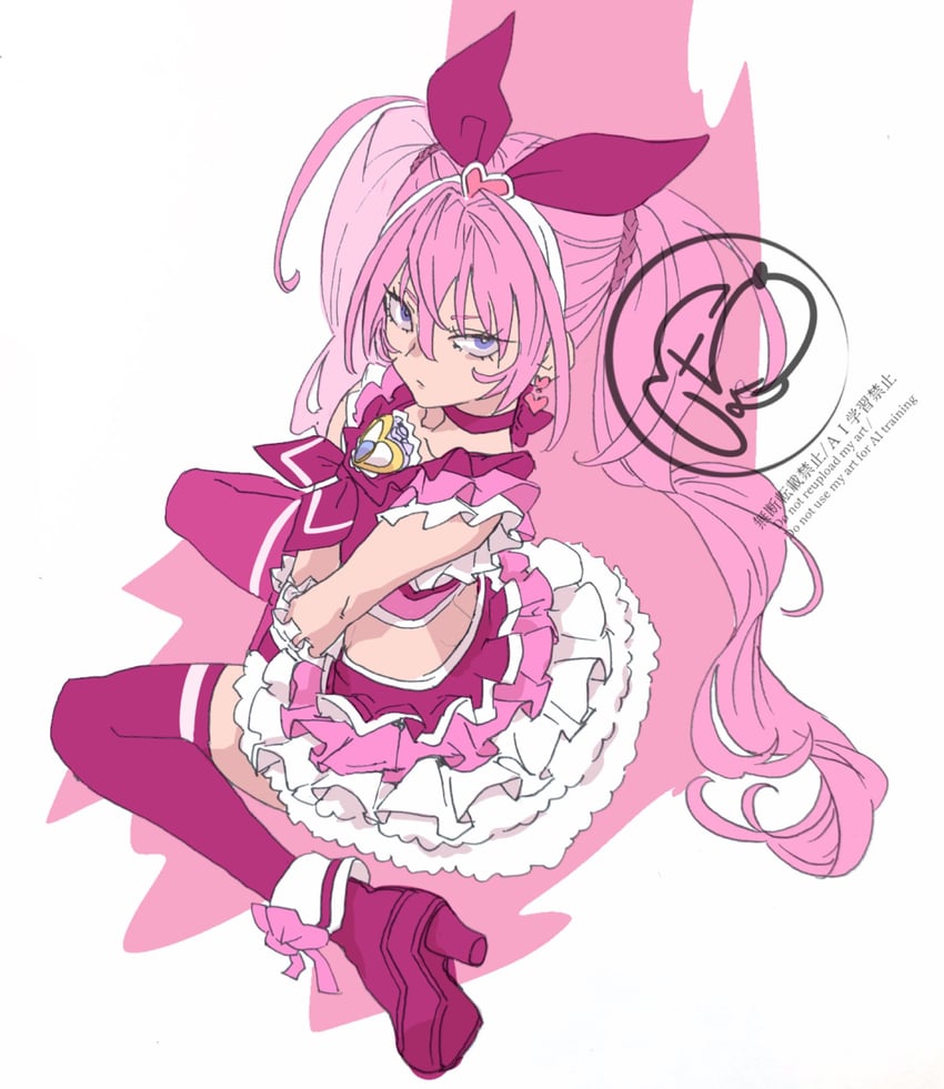 houjou hibiki and cure melody (precure and 1 more) drawn by chou_haijin_chiyo