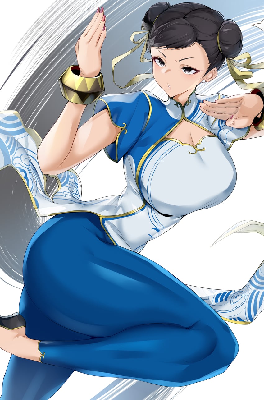 chun-li (street fighter and 1 more) drawn by maruyaa_(malya1006)